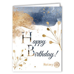 Rotary Birthday Greeting Card with Envelope - Pack of 10