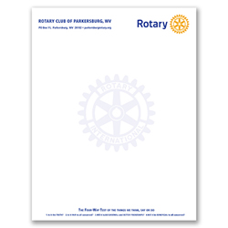 Rotary Customized 2-Color Masterbrand Signature Logo Letterhead