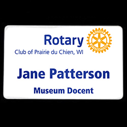 Rotary White Credit Card Style Name Badge