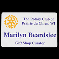Rotary White Credit Card Style Name Badge