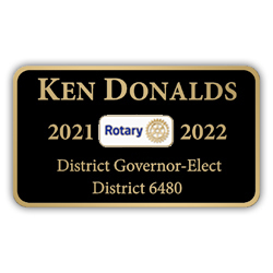 Rotary Engraved Metal Badges