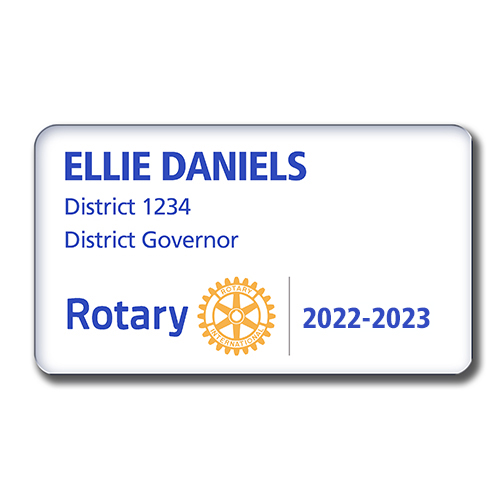 Rotary Acrylic Name Badge - 3 1/2