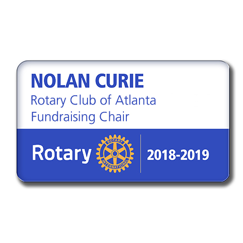 Rotary Acrylic Name Badge -  3 1/2