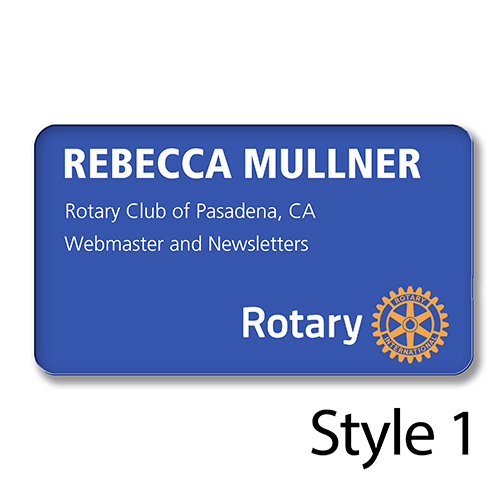 Rotary Acrylic Name Badge - 3 1/2