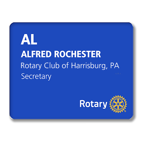 Rotary Acrylic Name Badge - 3 1/2