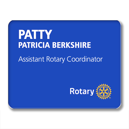 Rotary RLS Rotary International Acrylic Name Badge 3 1/2" x 2 3/4