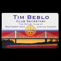 Rotary Full Color Custom Credit Card Style Name Badge