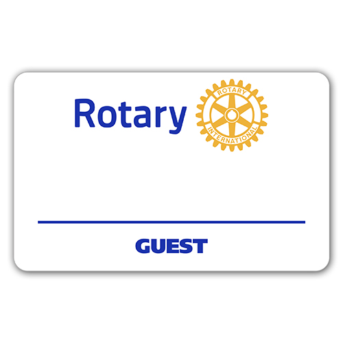Rotary Reusable Rotary Credit Card Style Name Badge