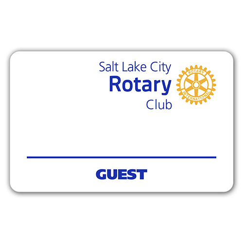 Rotary Reusable Rotary Credit Card Style Name Badge