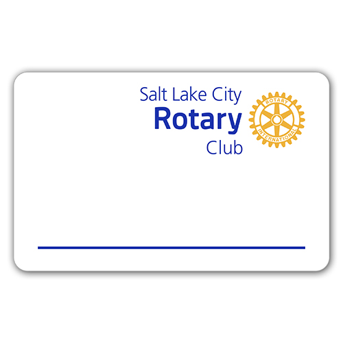 Rotary Reusable Rotary Credit Card Style Name Badge