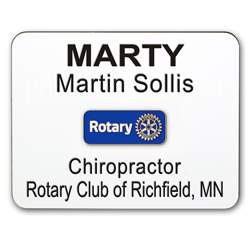 Rotary Engraved Plastic Badges