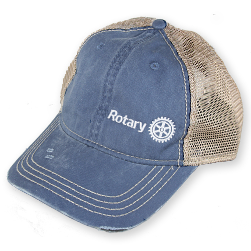 Rotary Navy & Tea Stain Cap with  Distressed Bill