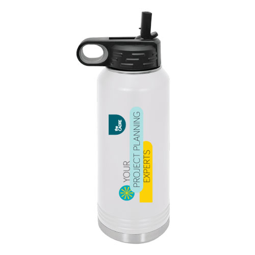Rotary 32 oz  White Water Bottle