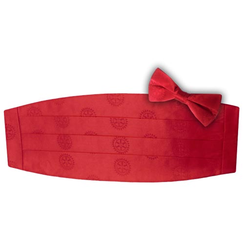 Rotary Tone-On-Tone Cummerbund & Bow Tie Set