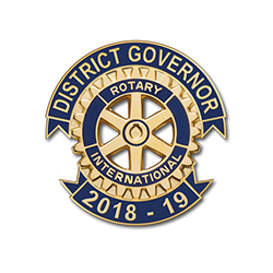 Rotary 2018-19 Karat Gold District Governor Lapel Pin