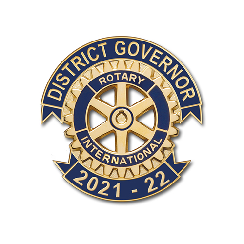 Rotary 2021-22 Gold Filled District Governor Lapel Pin