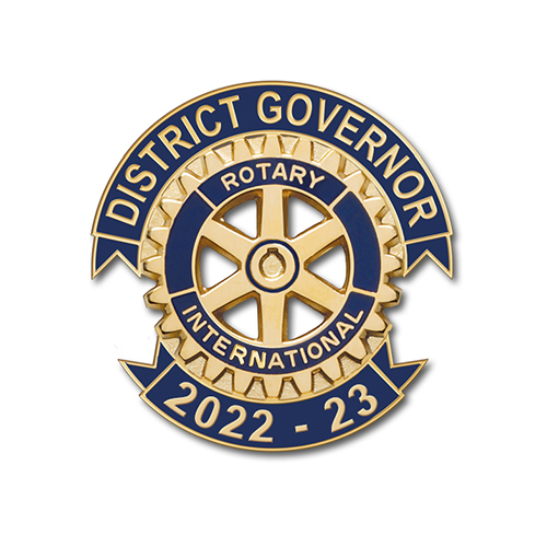 Rotary 2022-23 Gold Filled District Governor Lapel Pin