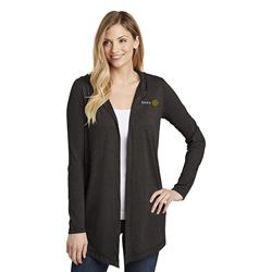 Rotary Ladies' District Perfect Tri - black frost, hooded cardigan