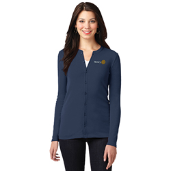 Rotary Navy Blue Cardigan Button-up w/Tone-on-Tone Buttons