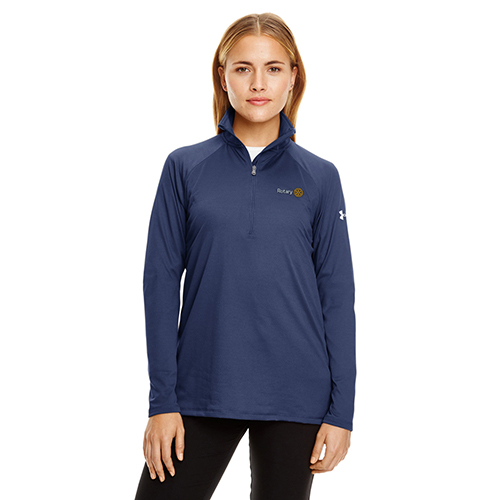 Rotary Ladies Midnight Navy Under Armour 1/4 Zip Pullover