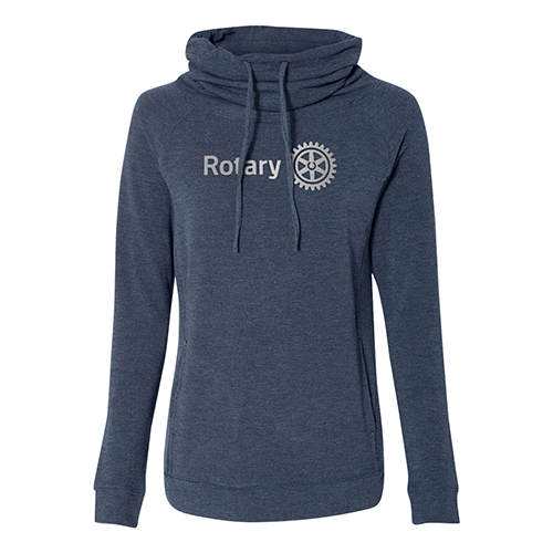 Rotary Ladies Funnel Neck Fleece Sweatshirt,