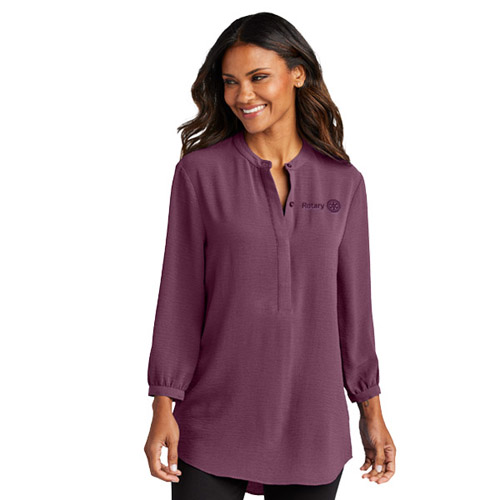 Rotary Ladies 3/4-Sleeve Light PurpleTunic Blouse