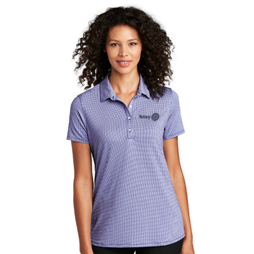 Rotary Port Authority Ladies' Gingham Polo