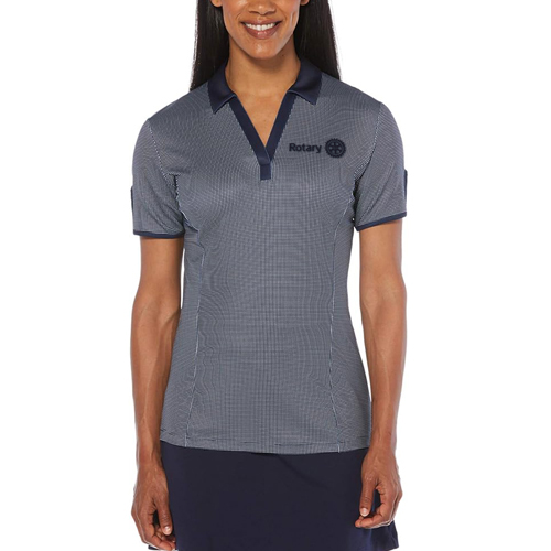 Rotary Callaway Ladies' Gingham Polo