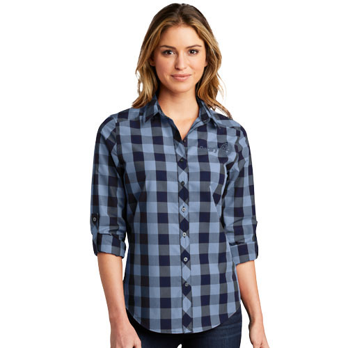 Rotary PA Blue Ladies' Plaid Shirt,