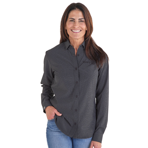 Rotary Women's Black/Gray Woven Shirt