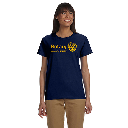 Rotary LADIES Navy Rotarian at Work  / People of Action Tee