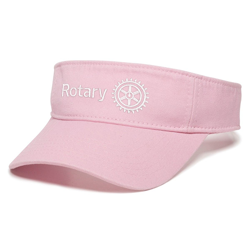 Rotary Ladies Visor, Pink w/white Masterbrand