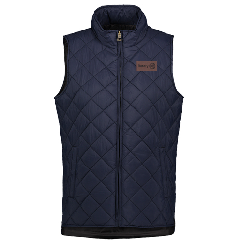 Rotary Ladies Navy Quilted Vest