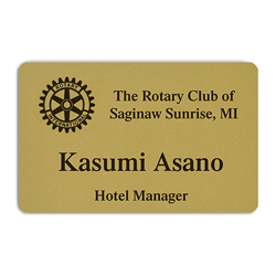 Rotary Gold Credit Card Style Name Badge