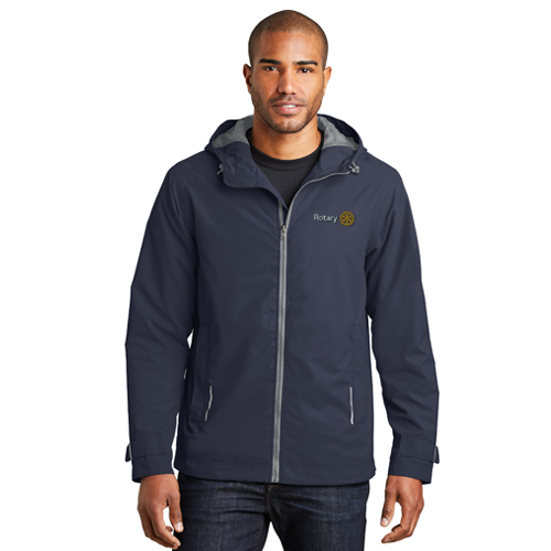 Rotary Men's Navy Slicker Jacket with Hood