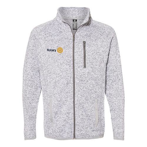 Rotary Men's Gray Knit Sweater Jacket