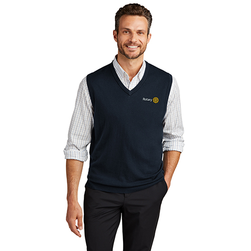 Rotary Men's V-Neck Navy Vest