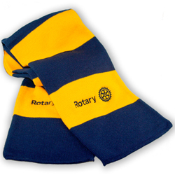 Rotary Gold & Blue Knit Scarf
