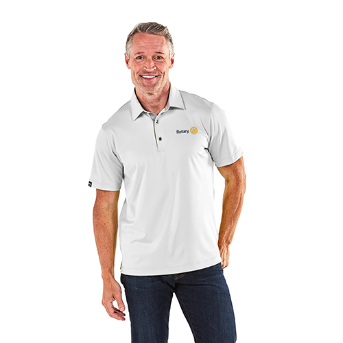 Rotary Men's White Visionary Polo