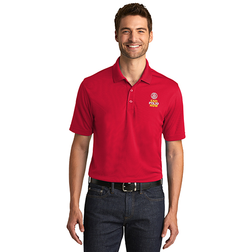 Rotary Men's Short Sleeve Red End Polio Now Polo