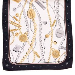 Chains & Charms on Basketweave Jacquard Scarf