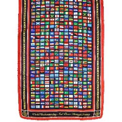 International Flags of Rotary Silk Scarf