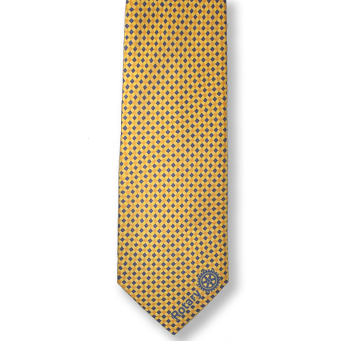 Rotary Gold/Navy Small Print Necktie