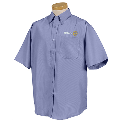 Men's Light Blue Short Sleeve Wrinkle-Resistant Shirt