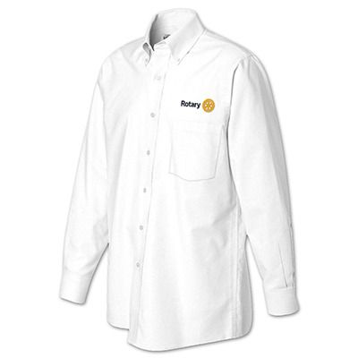 Rotary Men's Long Sleeve White Dress Shirt