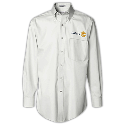 Rotary White Van Heusen No-Iron Pinpoint Oxford Dress Shirt
