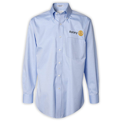 Rotary Light Blue Van Huesen Pinpoint Oxford Dress Shirt