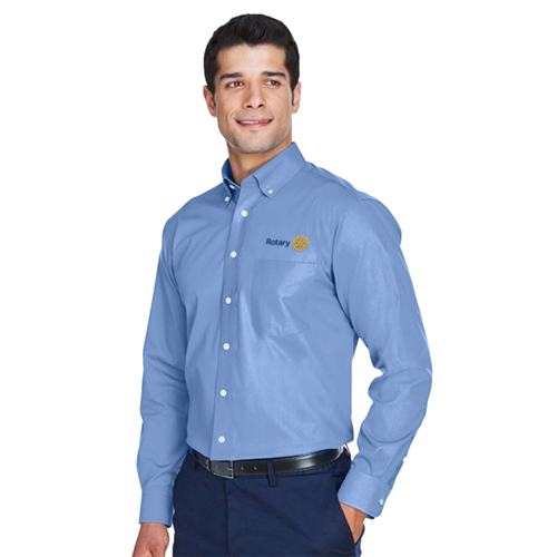 Men's L/S Light Blue Devon & Jones Dress Shirt - Light Blue