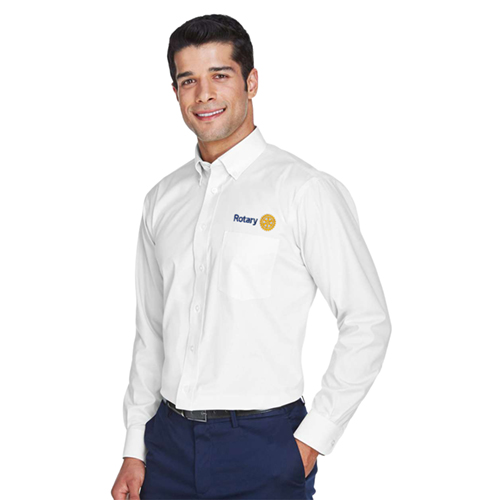 Men's L/S White Devon & Jones Dress Shirt - White