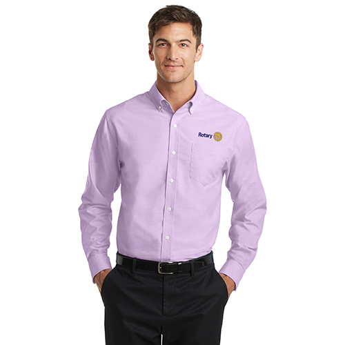 Rotary Men's Purple Oxford Dress Shirt